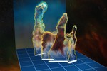 3D-beeld van de Adelaarsnevel
